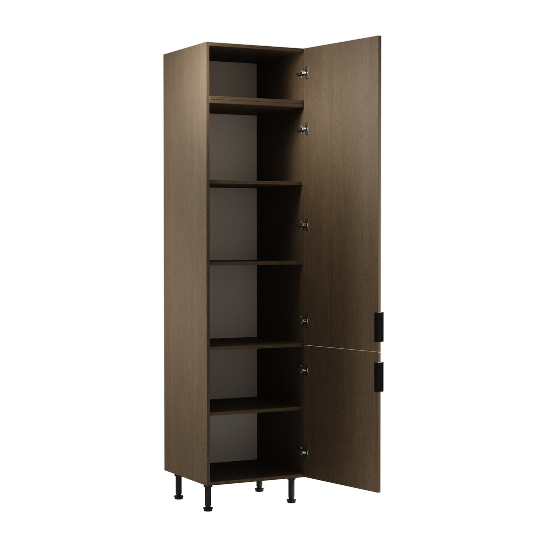 Hochschrank D60RWN P/L - Sorento Dunkle Eiche - Maximaler Stauraum auf minimaler Fläche. - ROYAL24_MARKT