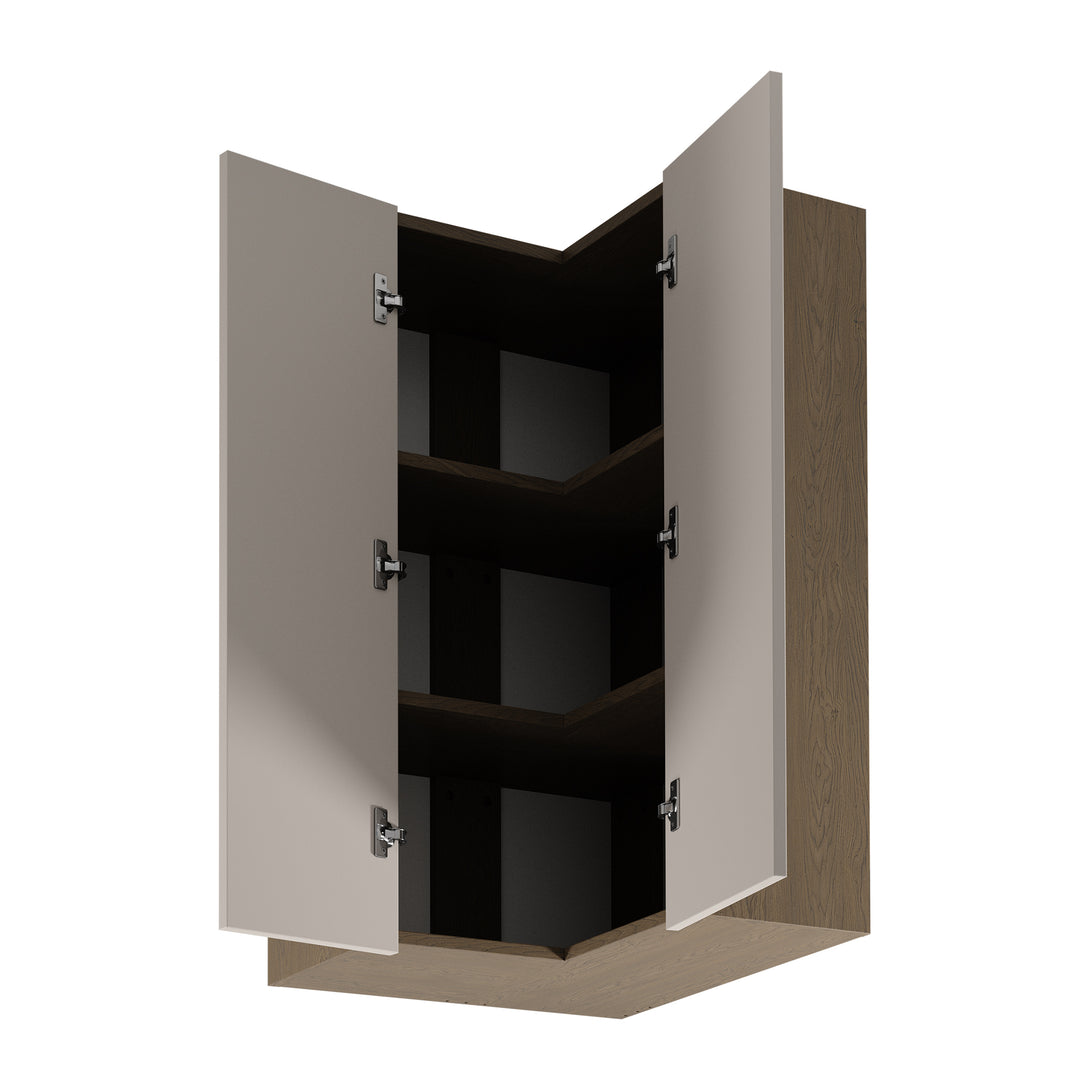 Eckhängeschrank G60N2 – Sorento Beige - Funktionalität trifft Design in der Ecke. - ROYAL24_MARKT