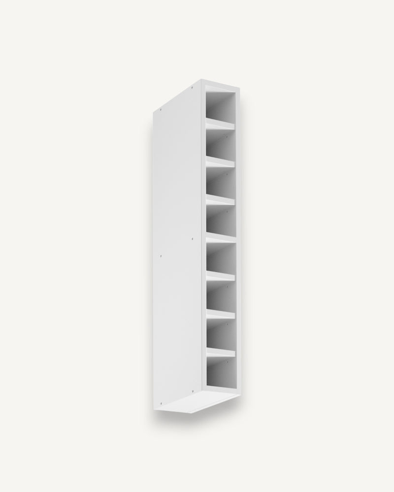 Regalhängeschrank W15 – Sorento Weiß – Regale, die Platz und Stil kombinieren.