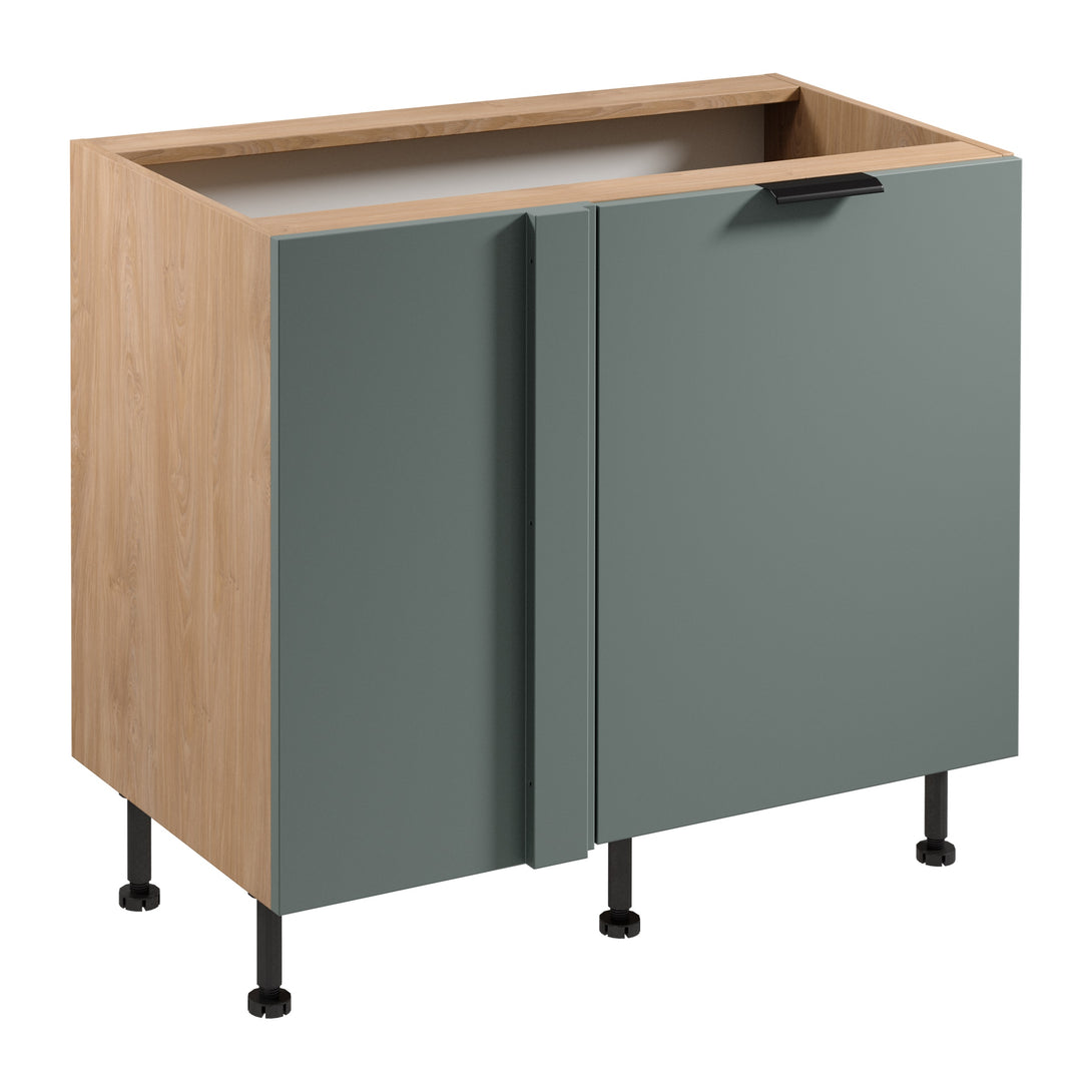 Eckunterschrank D100N R/L - Sorento Grün Sonoma Eiche - Nutzen Sie jeden Winkel Ihrer Küche. - ROYAL24_MARKT