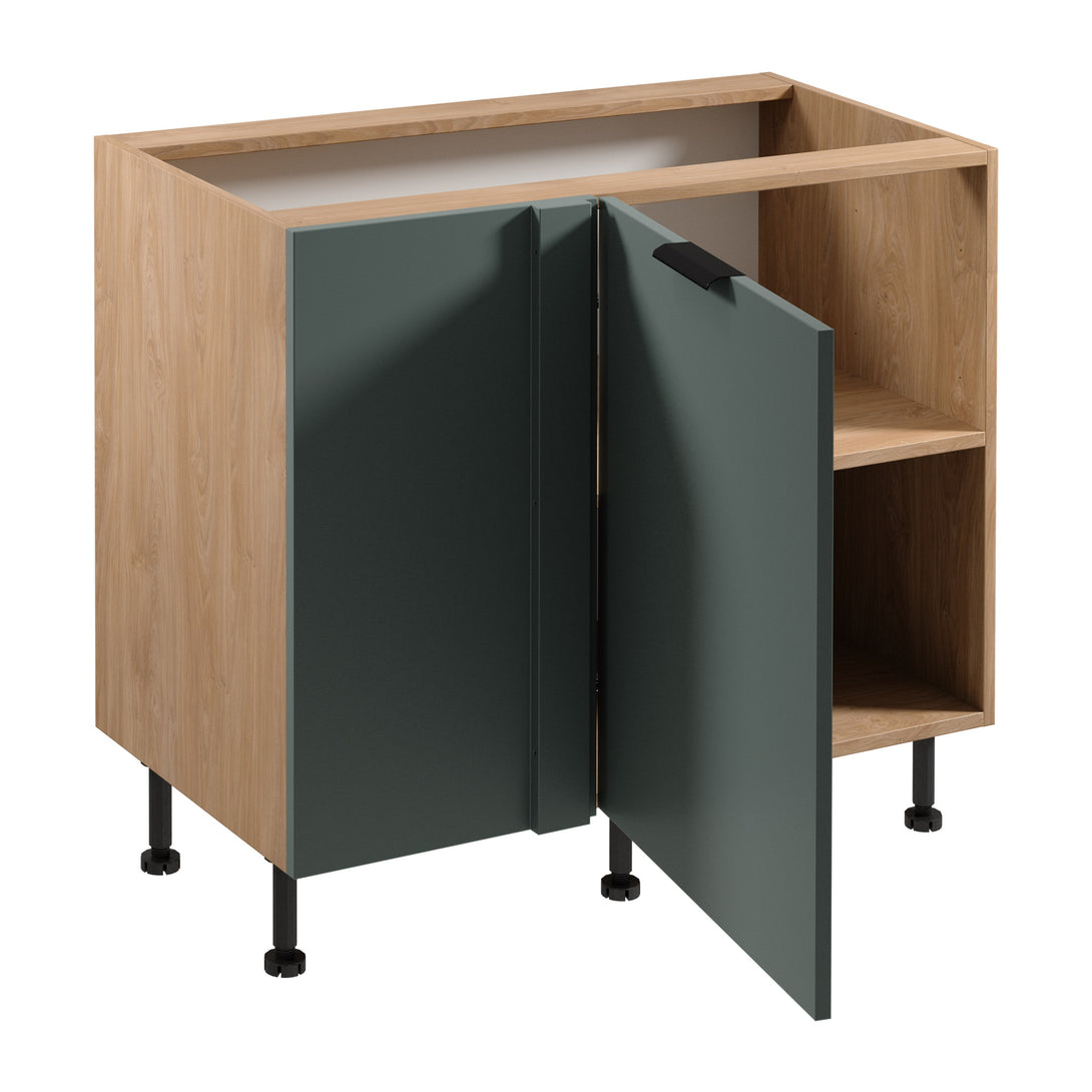 Eckunterschrank D100N R/L - Sorento Grün Sonoma Eiche - Nutzen Sie jeden Winkel Ihrer Küche. - ROYAL24_MARKT