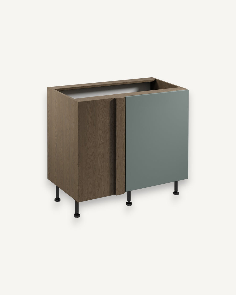 Eckunterschrank D100N P/L – Sorento Grün – Perfekte Lösung für ungenutzte Küchenflächen.