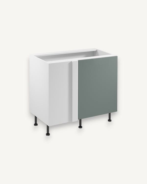 Eckunterschrank D100N P/L - Sorento Weiß Grün - Maximale Stauraumnutzung in Ihrer Küche. - ROYAL24_MARKT