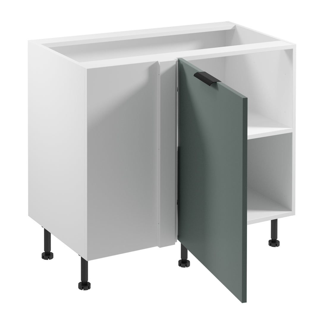 Eckunterschrank D100N P/L - Sorento Weiß Grün - Maximale Stauraumnutzung in Ihrer Küche. - ROYAL24_MARKT