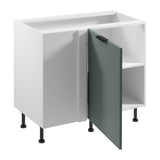 Eckunterschrank D100N P/L - Sorento Weiß Grün - Maximale Stauraumnutzung in Ihrer Küche. - ROYAL24_MARKT