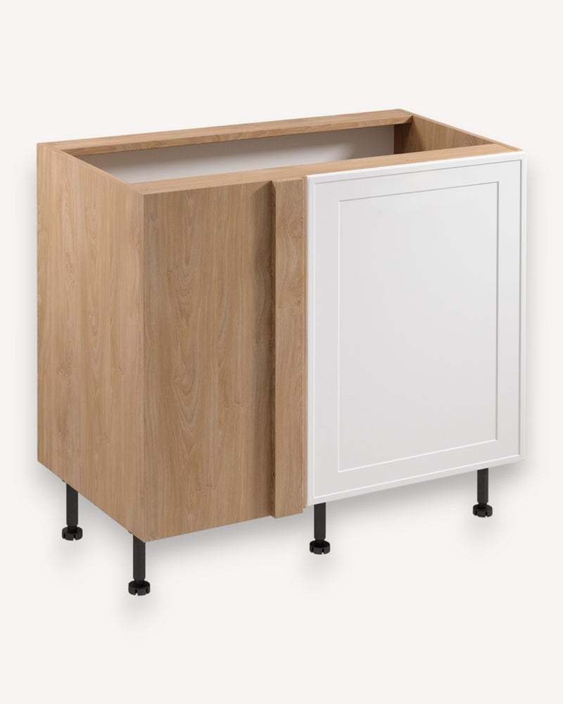 Eckunterschrank D100N P/L – Sorento Sonoma Eiche Weiß – Elegantes Design für Ihre Küche.