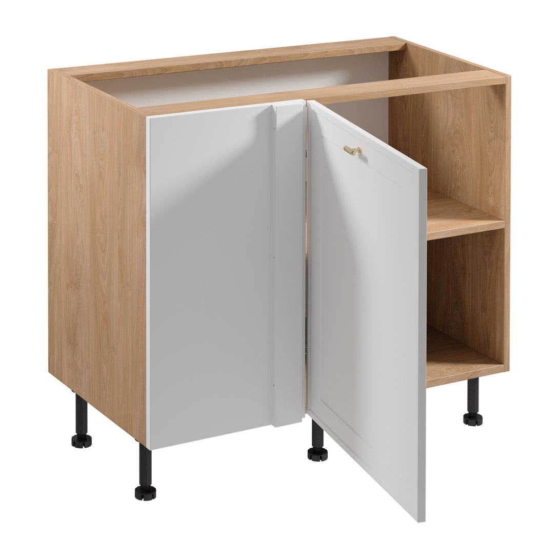 Eckunterschrank D100N P/L - Sorento Sonoma Eiche Weiß - Elegantes Design für Ihre Küche. - ROYAL24_MARKT