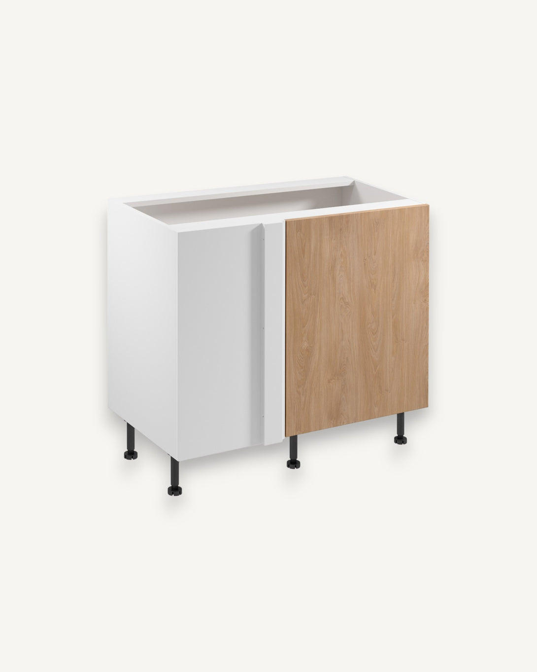 Eckunterschrank D100N P/L - Sorento Weiß Sonoma Eiche - Robuste Konstruktion für langlebige Nutzung. - ROYAL24_MARKT