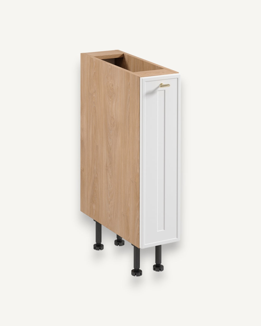 Apothekerschrank D20C – Sorento Sonoma Eiche Weiß – Schmale Eleganz für Ihre Küche.