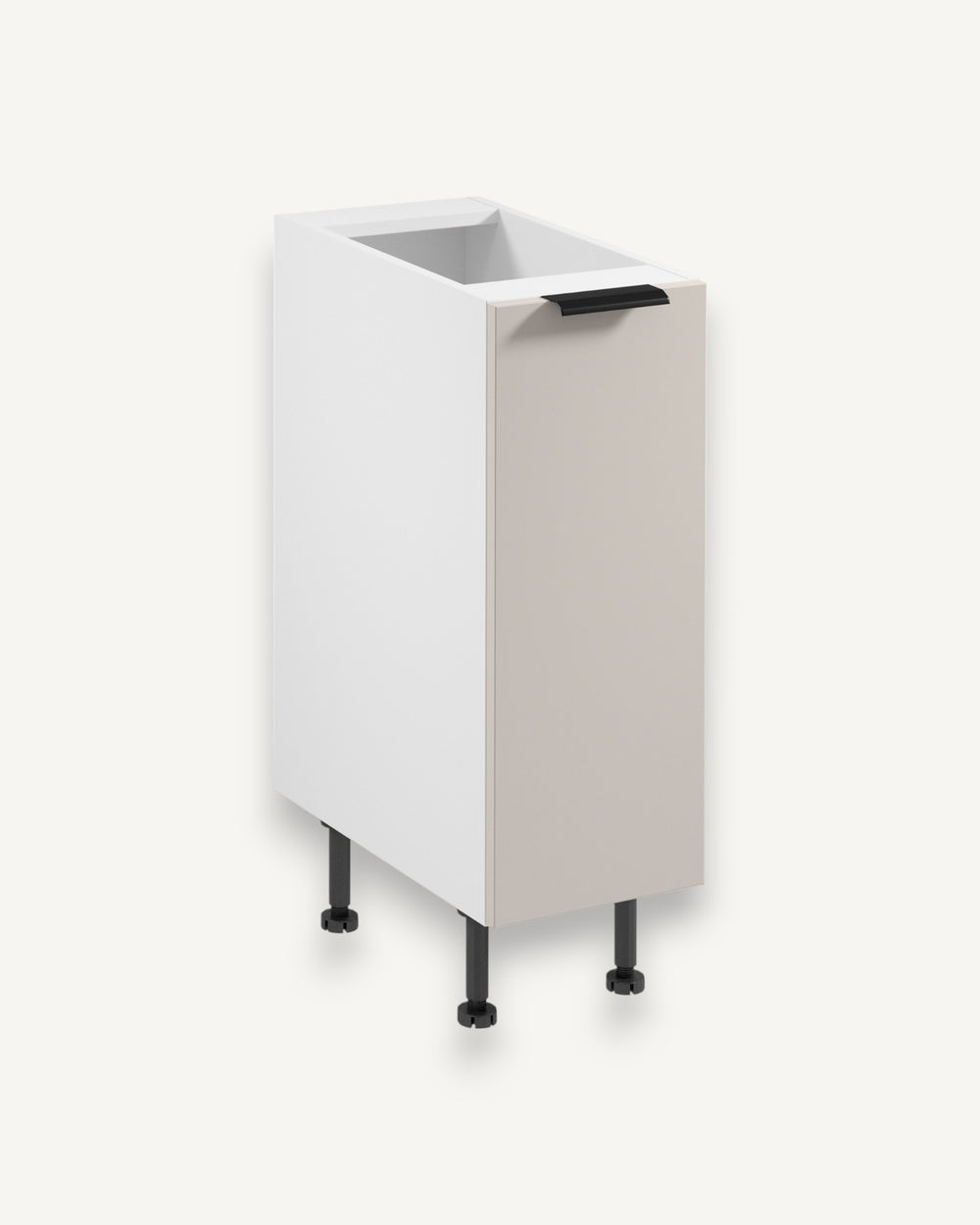Unterschrank D30 P/L – Sorento Weiß Beige – Alles griffbereit in schmalem Design.