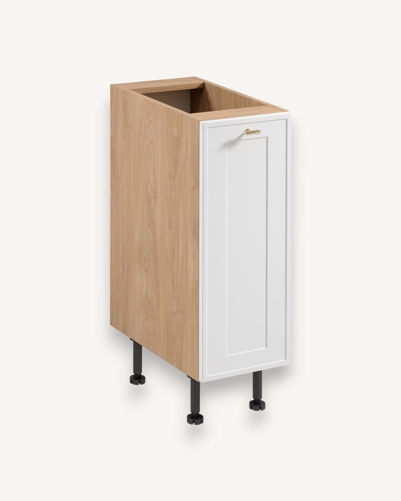 Unterschrank D30 P/L - Sorento Sonoma Eiche Weiß - Praktisch und organisiert für Ihre Küche.