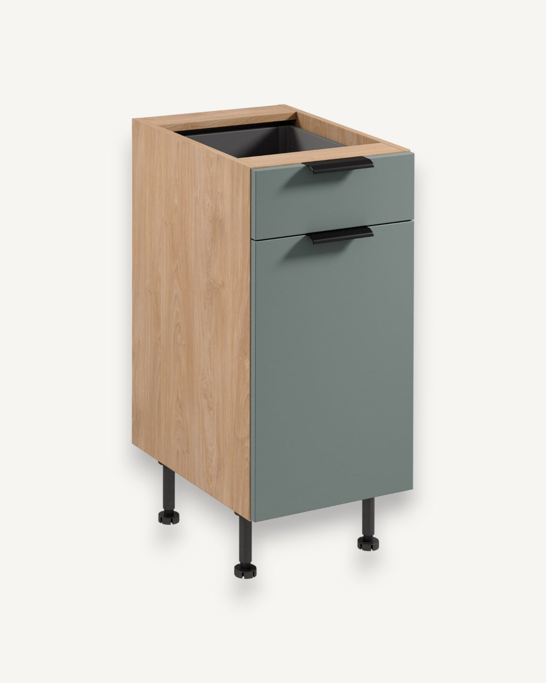 Unterschrank D40S1 P/L - Sorento Grün Sonoma Eiche - Kompakte Lösungen für Ihre Küche. - ROYAL24_MARKT