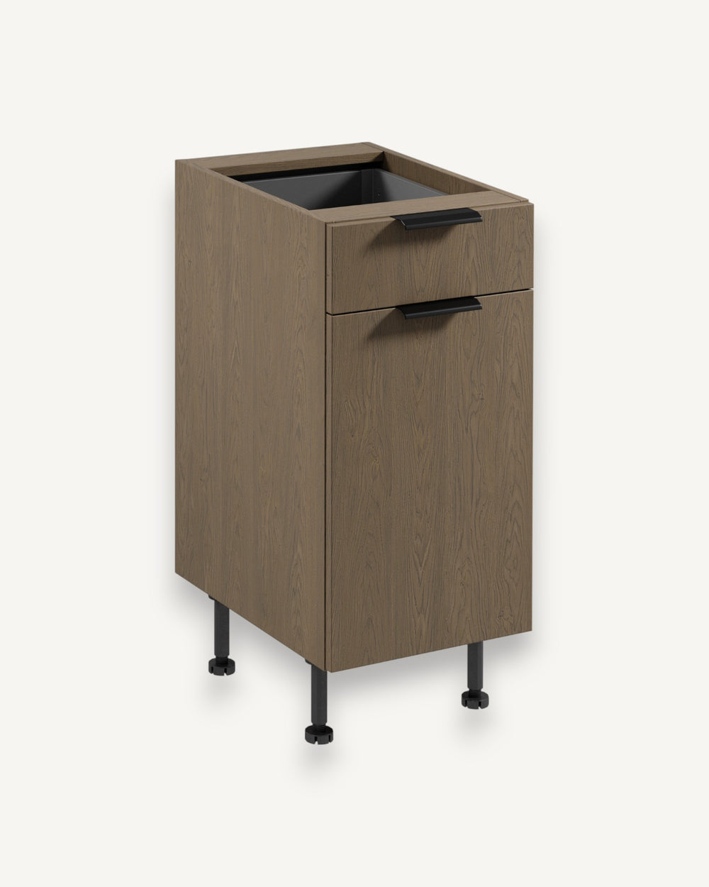 Unterschrank D40S1 P/L – Sorento Dunkle Eiche – Funktion und Ästhetik vereint.