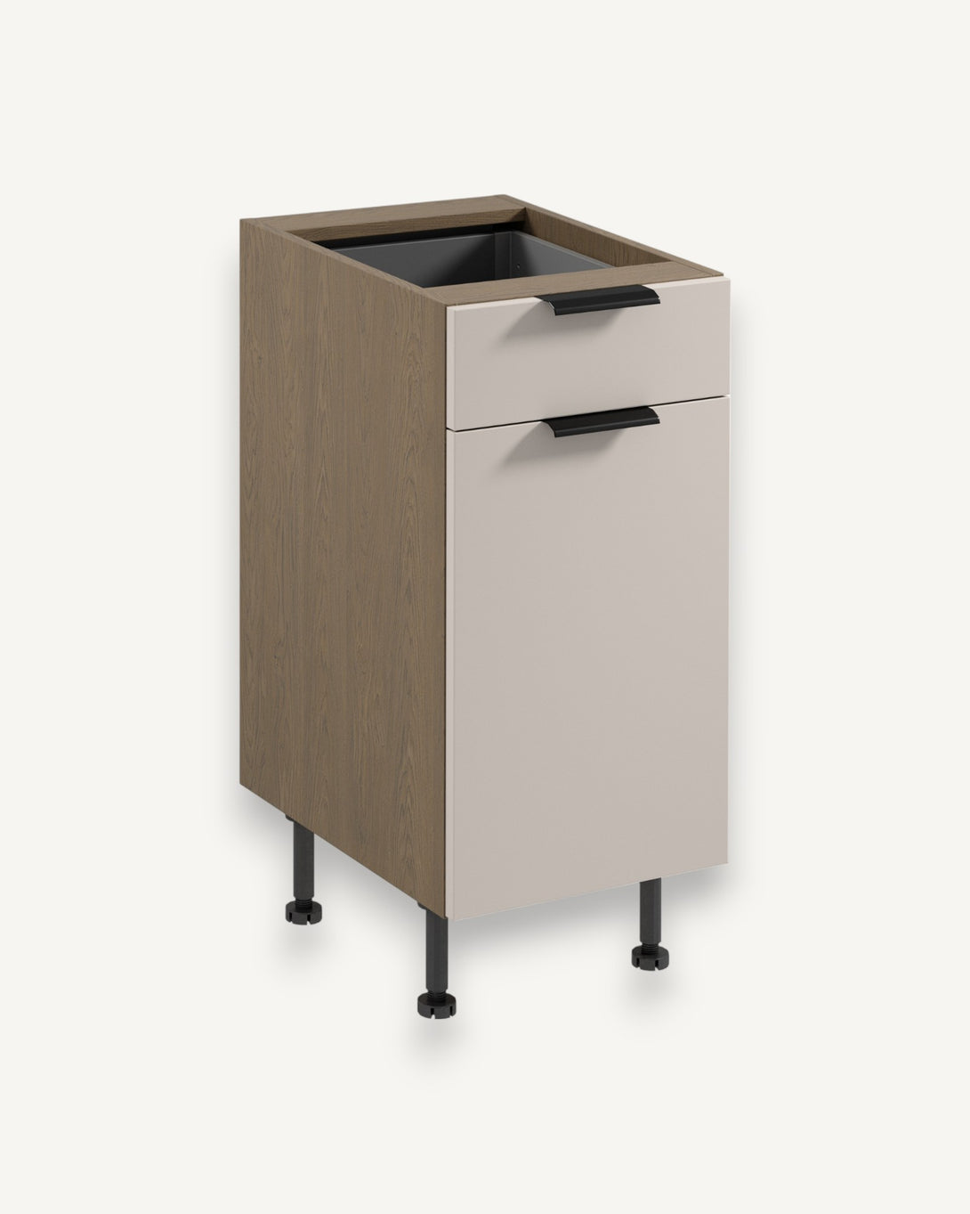 Unterschrank D40S1 P/L - Sorento Beige - Perfekte Ergänzung für Ihre Kücheneinrichtung. - ROYAL24_MARKT