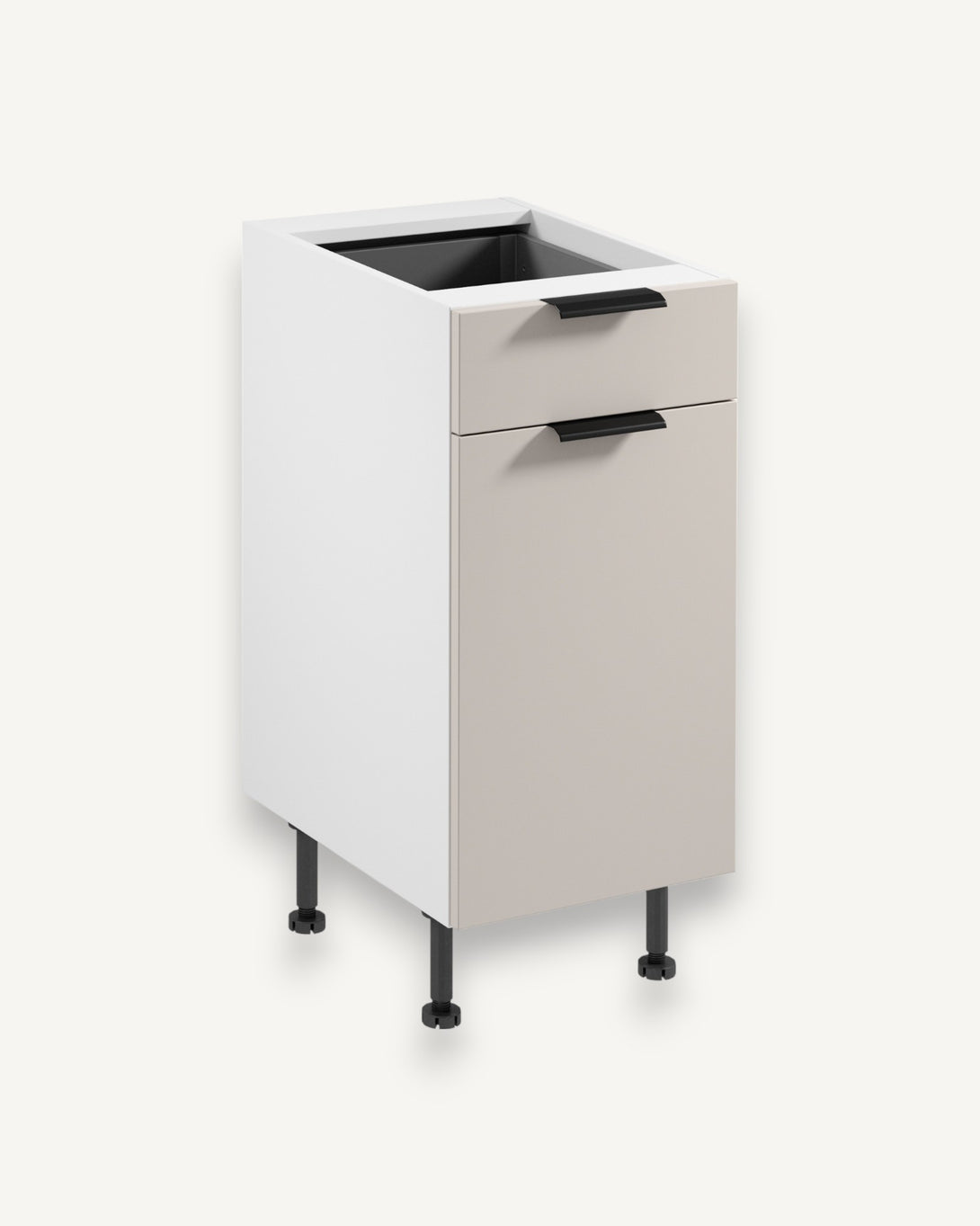 Unterschrank D40S1 P/L - Sorento Weiß Beige - Ihr praktischer Helfer im Alltag. - ROYAL24_MARKT