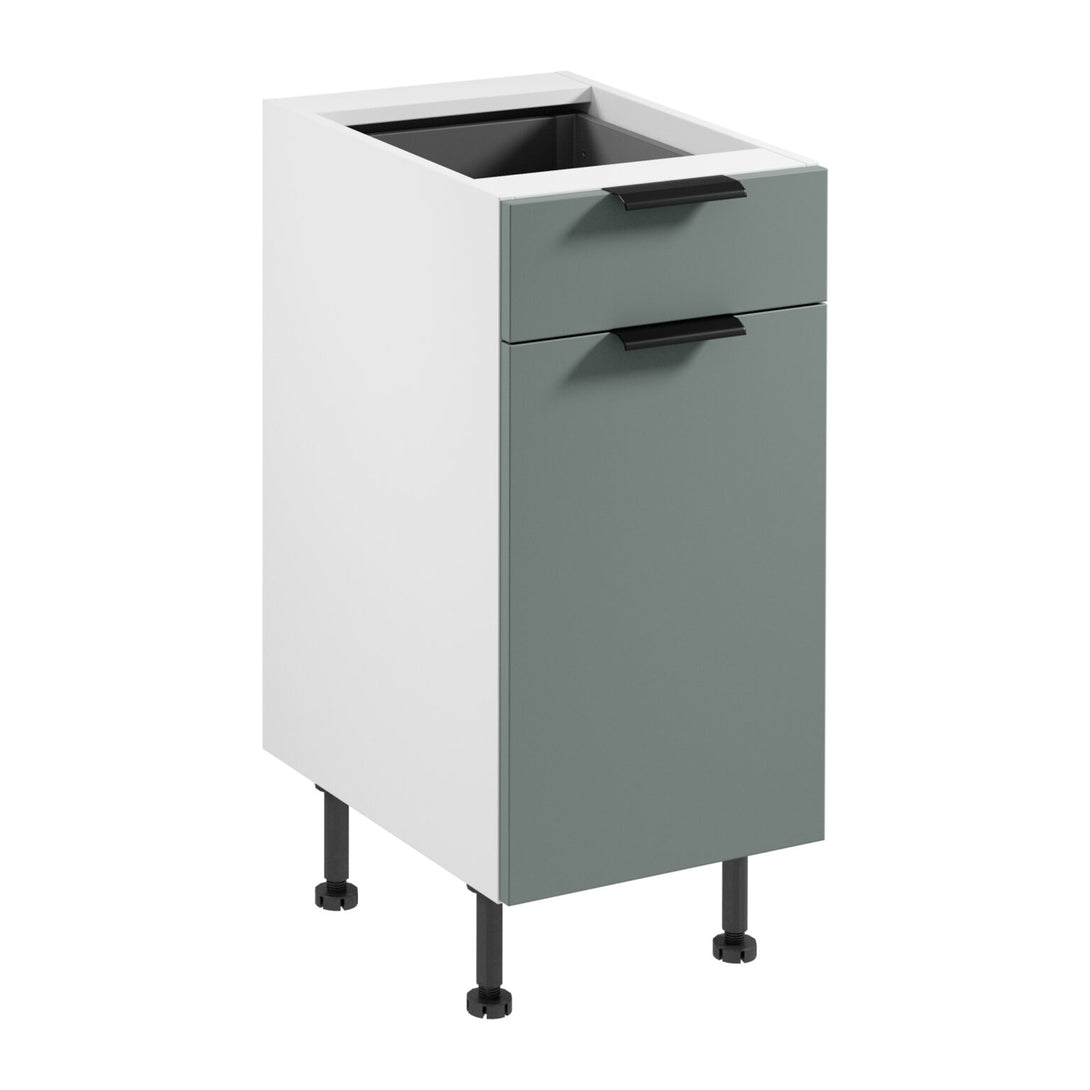 Unterschrank D40S1 P/L - Sorento Weiß Grün - Elegante Organisation für Ihre Küchenutensilien. - ROYAL24_MARKT