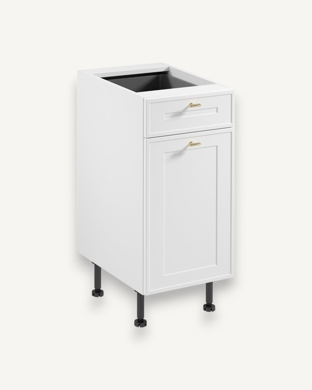 Unterschrank D40S1 P/L - Sorento Weiß - Leicht und stilvoll für moderne Küchen. - ROYAL24_MARKT