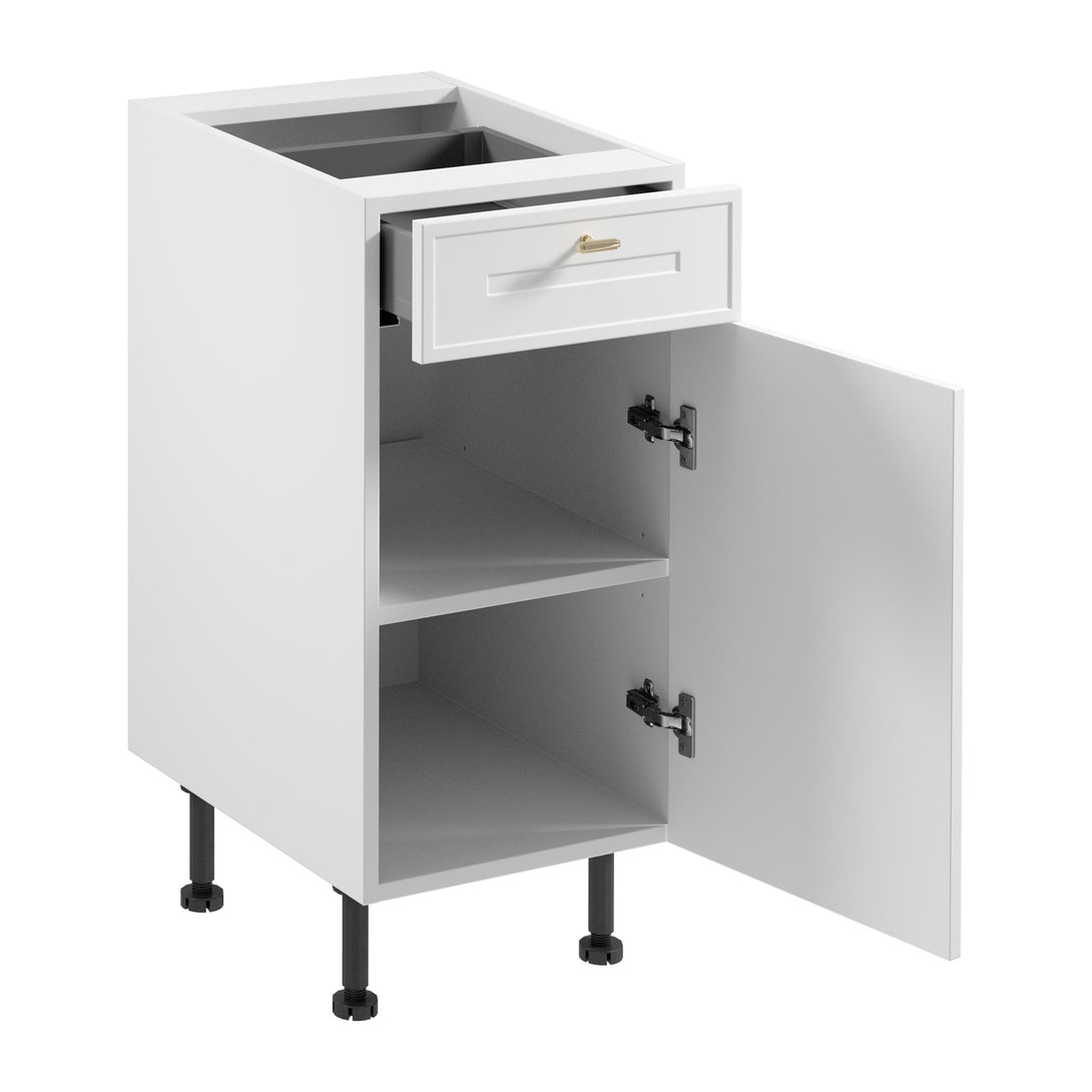 Unterschrank D40S1 P/L - Sorento Weiß - Leicht und stilvoll für moderne Küchen. - ROYAL24_MARKT