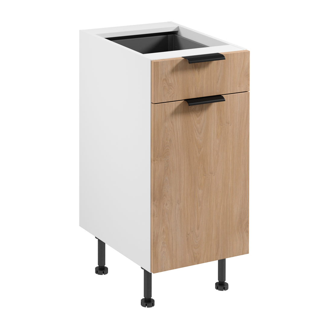 Unterschrank D40S1 P/L - Sorento Weiß Sonoma Eiche - Praktisches und organisiertes Design. - ROYAL24_MARKT