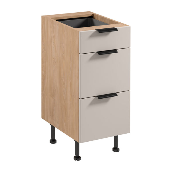 Unterschrank D40S3 AX - Sorento Beige Sonoma Eiche - platzsparende Lösung für Ihre Küche - ROYAL24_MARKT