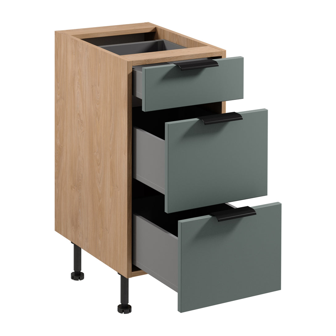 Unterschrank  D40S3 P/L AX - Sorento Grün Sonoma Eiche - Funktionalität trifft auf modernes Design. - ROYAL24_MARKT