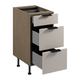 Unterschrank D40S3 P/L AX - Sorento Beige - Funktionale Aufbewahrung in modernem Stil. - ROYAL24_MARKT