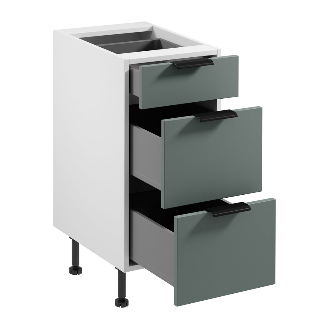 Unterschrank D40S3 P/L AX - Sorento Weiß Grün - Robust, funktional und stilvoll zugleich. - ROYAL24_MARKT