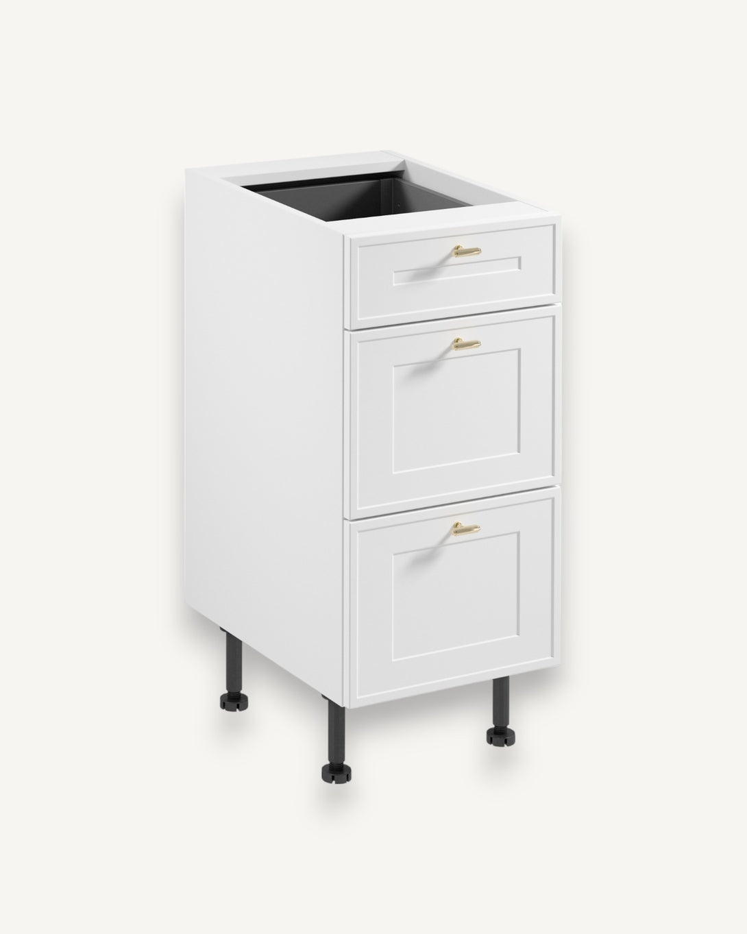 Unterschrank D40S3 AX - Sorento Weiß - Zeitloses Design für jeden Geschmack. - ROYAL24_MARKT