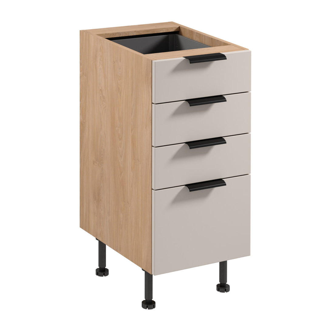 Unterschrank D40S4 AX - Sorento Beige Sonoma Eiche - langlebige Qualität für Ihre Küche. - ROYAL24_MARKT