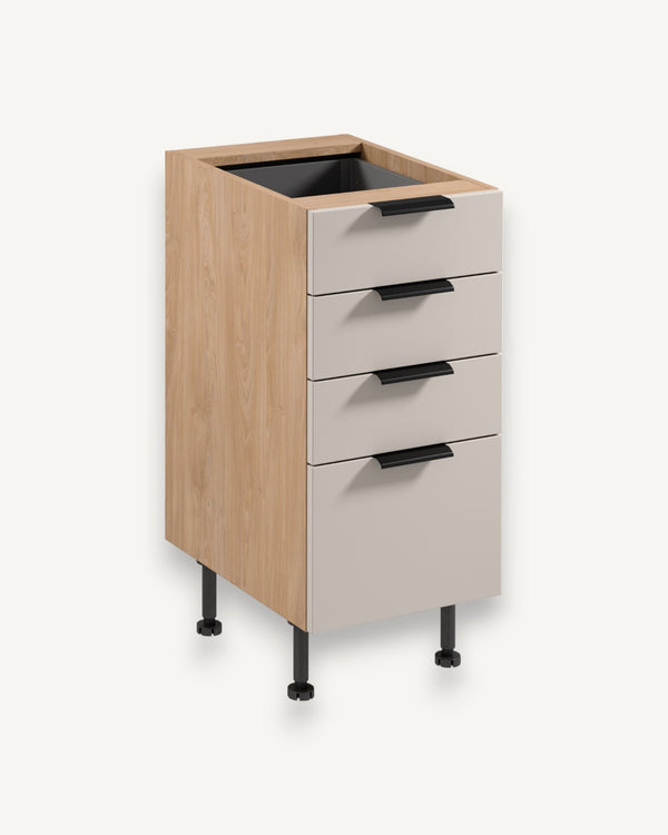 Unterschrank D40S4 AX - Sorento Beige Sonoma Eiche - langlebige Qualität für Ihre Küche. - ROYAL24_MARKT