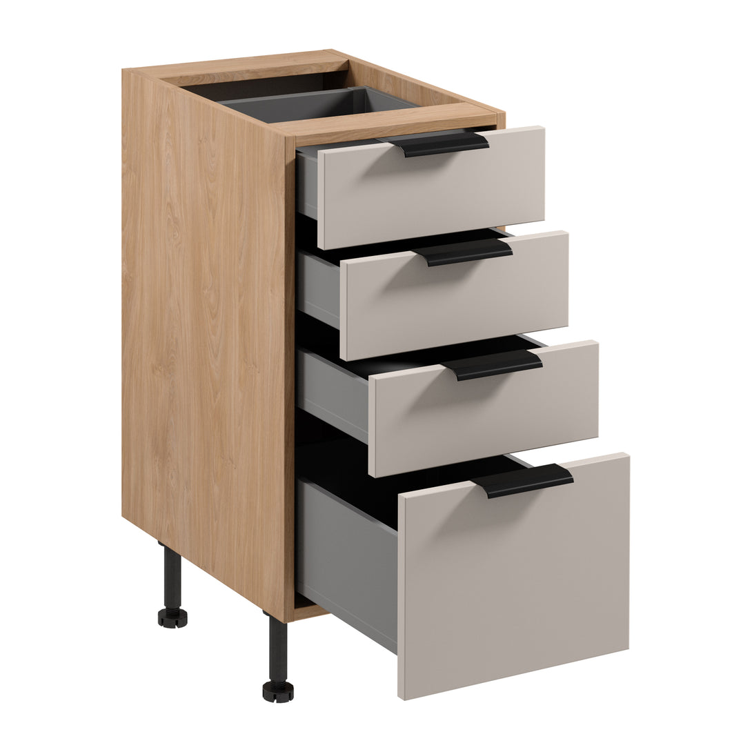 Unterschrank D40S4 AX - Sorento Beige Sonoma Eiche - langlebige Qualität für Ihre Küche. - ROYAL24_MARKT