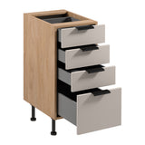 Unterschrank D40S4 AX - Sorento Beige Sonoma Eiche - langlebige Qualität für Ihre Küche. - ROYAL24_MARKT