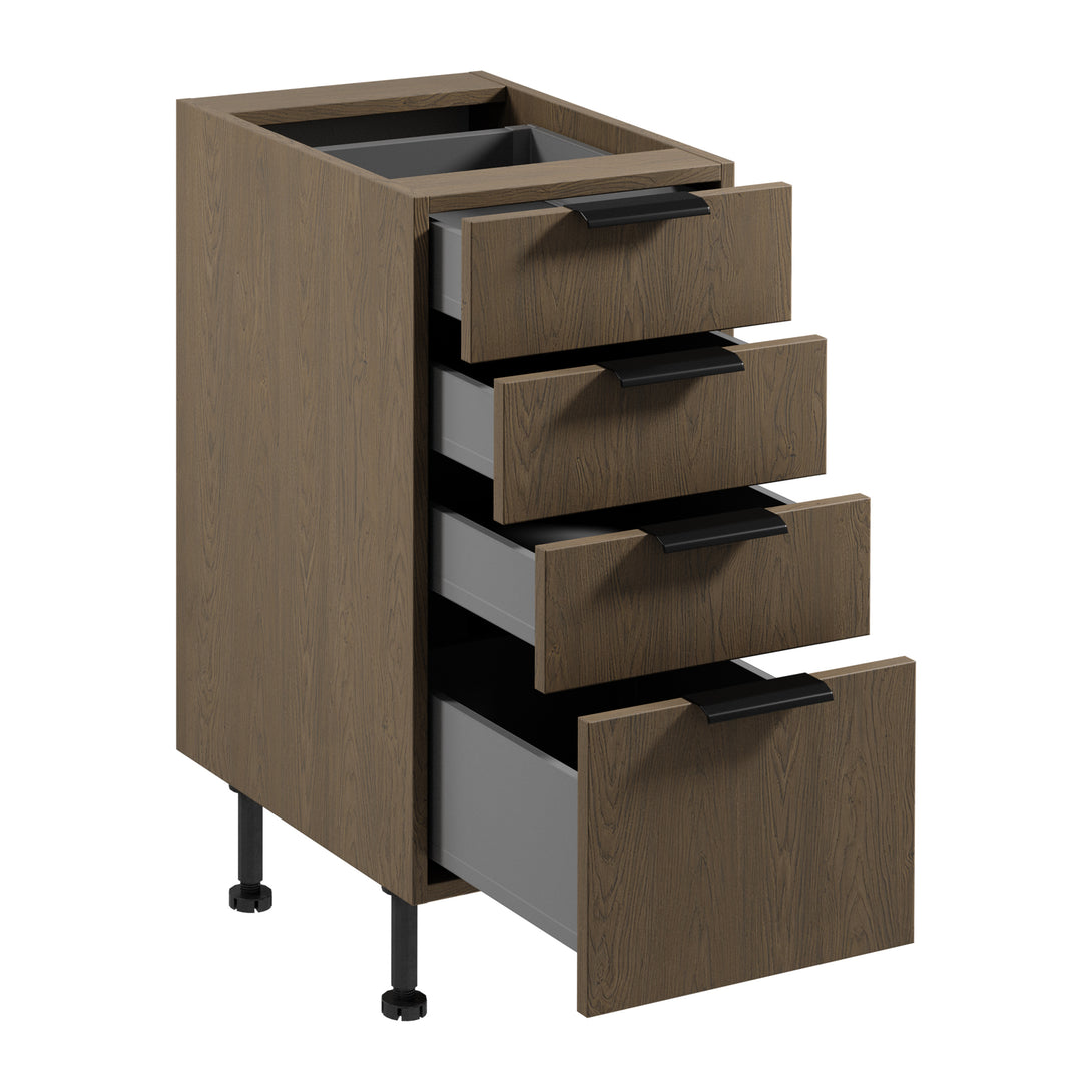 Unterschrank D40S4 AX - Sorento Dunkle Eiche - Funktionalität trifft auf modernes Design. - ROYAL24_MARKT