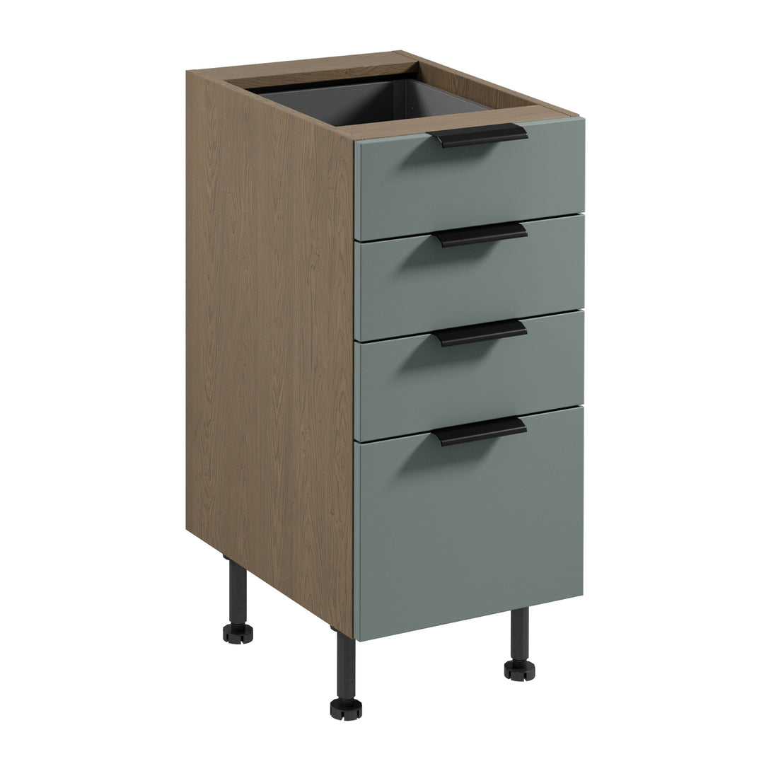 Unterschrank D40S4 AX - Sorento Grün - Elegantes Design trifft auf Stauraumwunder. - ROYAL24_MARKT