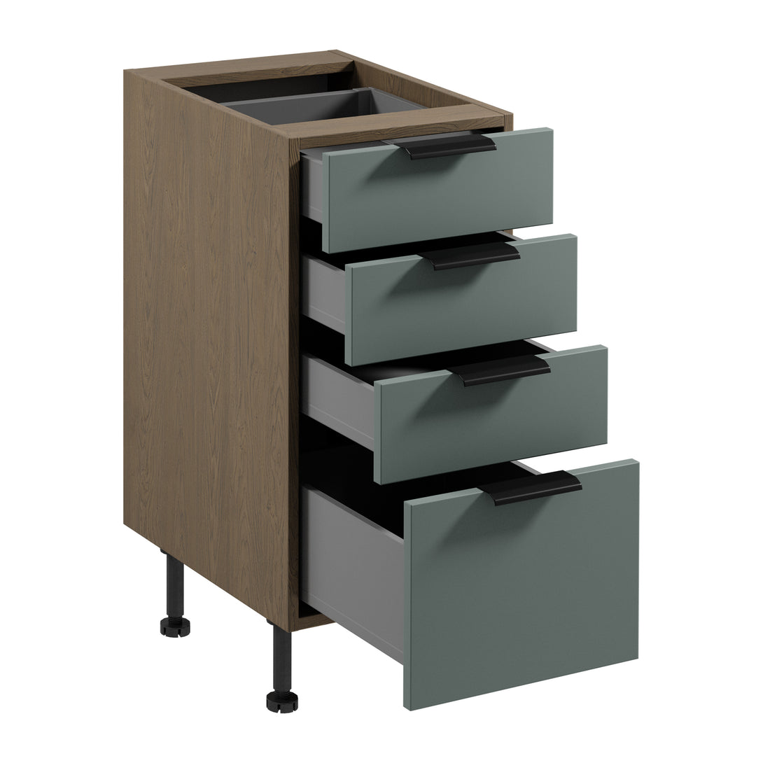 Unterschrank D40S4 AX - Sorento Grün - Elegantes Design trifft auf Stauraumwunder. - ROYAL24_MARKT