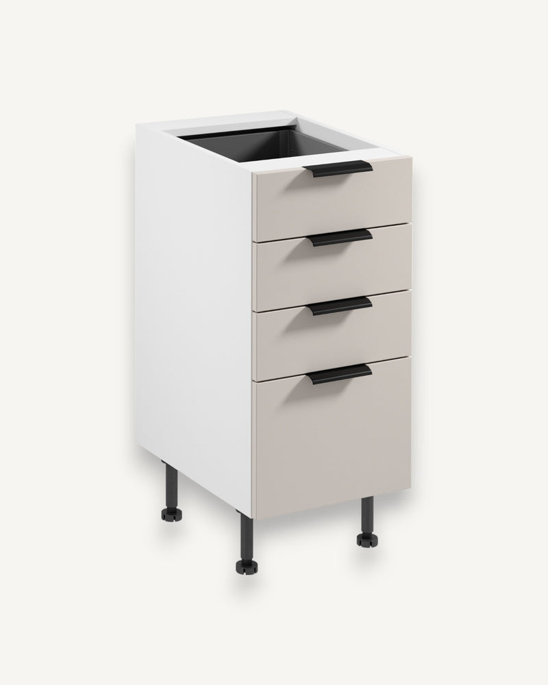 Unterschrank D40S4 AX - Sorento Weiß Beige - Platzsparend und elegant zugleich.