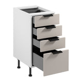 Winkelküche - Sorento - Weiß Beige (Matt) - K51-330×210 cm - ROYAL24_MARKT