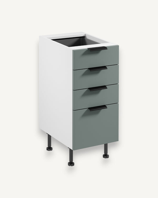 Unterschrank D40S4 AX - Sorento Weiß Grün - Die Basis für eine gut strukturierte Küche. - ROYAL24_MARKT