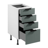 Winkelküche - Sorento - Weiß Grün (Matt) - K52-330×210 cm - ROYAL24_MARKT