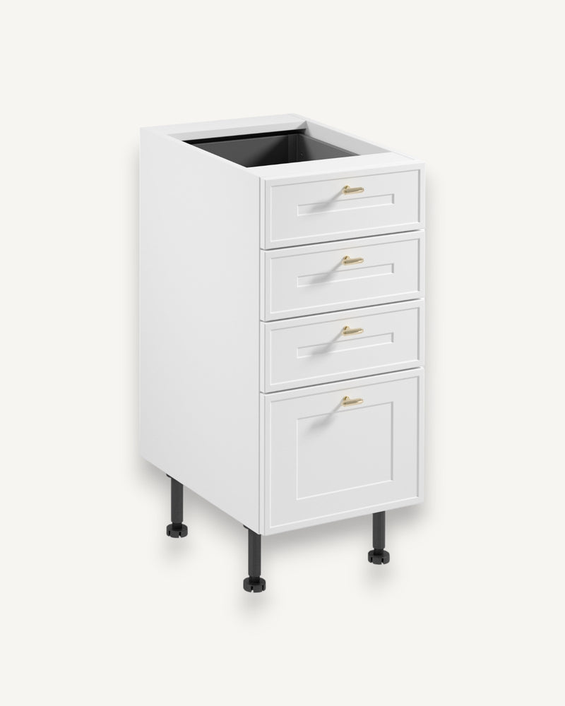 Unterschrank D40S4 AX – Sorento Weiß – Perfekte Anpassung an jede Wand.