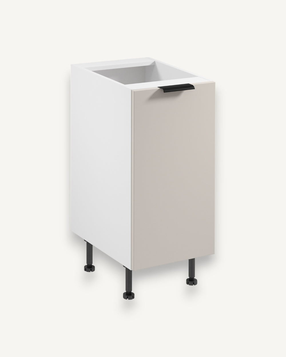 Unterschrank D40 P/L – Sorento Weiß Beige – Maximale Nutzung des unteren Raums.