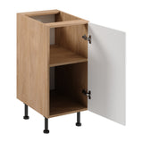 Unterschrank D40 P/L - Sorento Sonoma Eiche Weiß - Praktisches Design zur Organisation Ihrer Küche - ROYAL24_MARKT