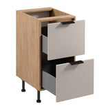 Unterschrank D45S2 AX - Sorento Beige Sonoma Eiche - elegantes Design für eine aufgeräumte Küche - ROYAL24_MARKT