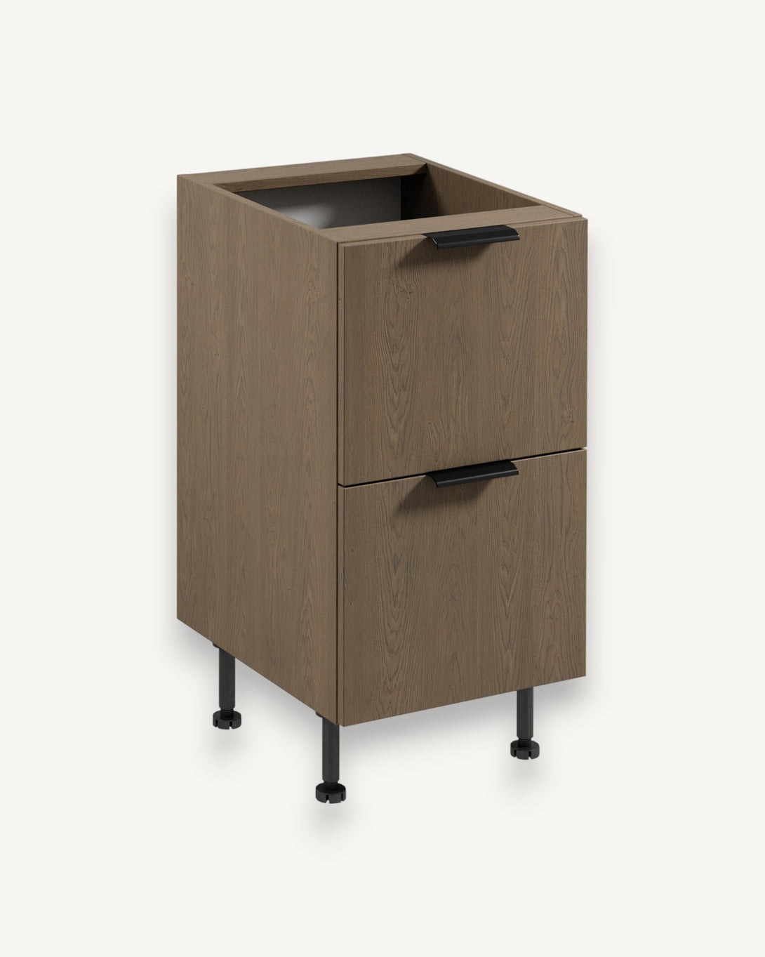 Unterschrank D45S2 AX - Sorento Dunkle Eiche - Für ein harmonisches Küchenambiente. - ROYAL24_MARKT