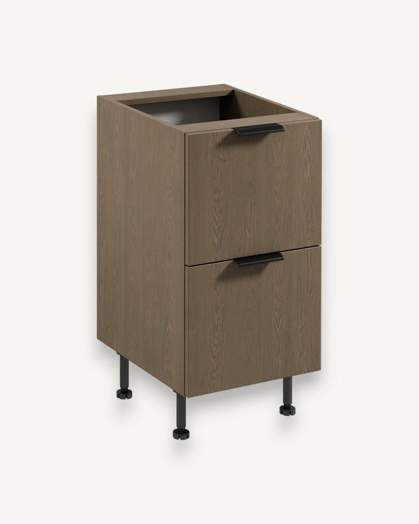 Unterschrank D45S2 AX - Sorento Dunkle Eiche - Für ein harmonisches Küchenambiente. - ROYAL24_MARKT