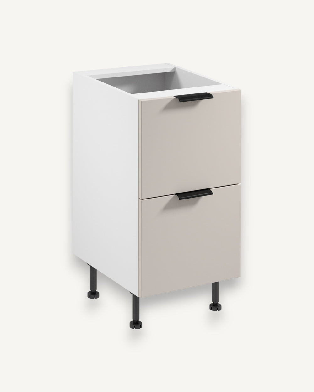 Unterschrank D45S2 AX – Sorento Weiß Beige – Funktionalität trifft modernes Design.