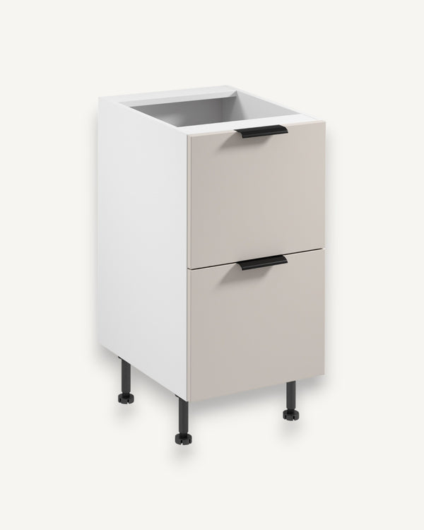 Unterschrank D45S2 AX - Sorento Weiß Beige - Funktionalität trifft modernes Design. - ROYAL24_MARKT