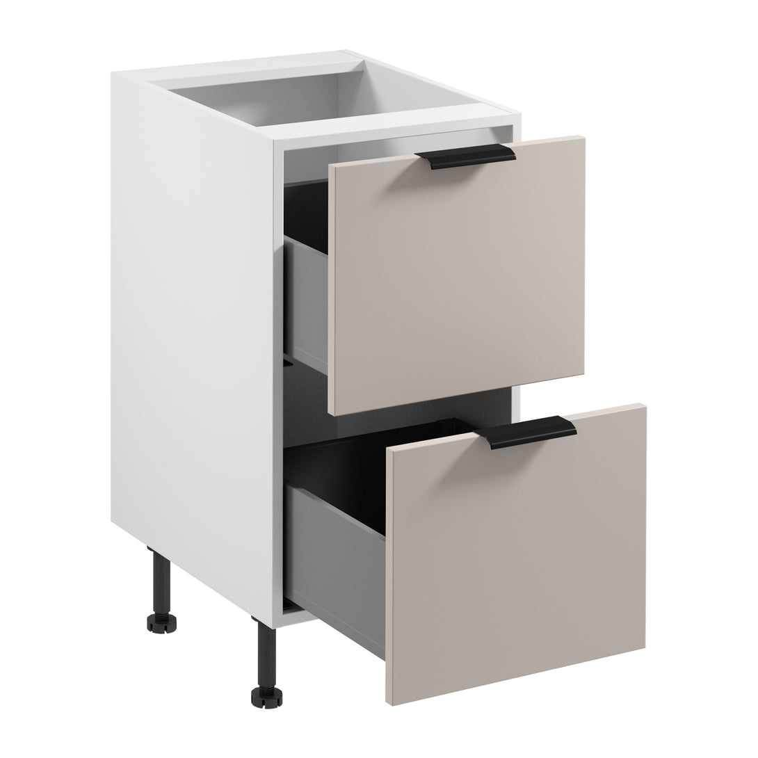 Unterschrank D45S2 AX - Sorento Weiß Beige - Funktionalität trifft modernes Design. - ROYAL24_MARKT