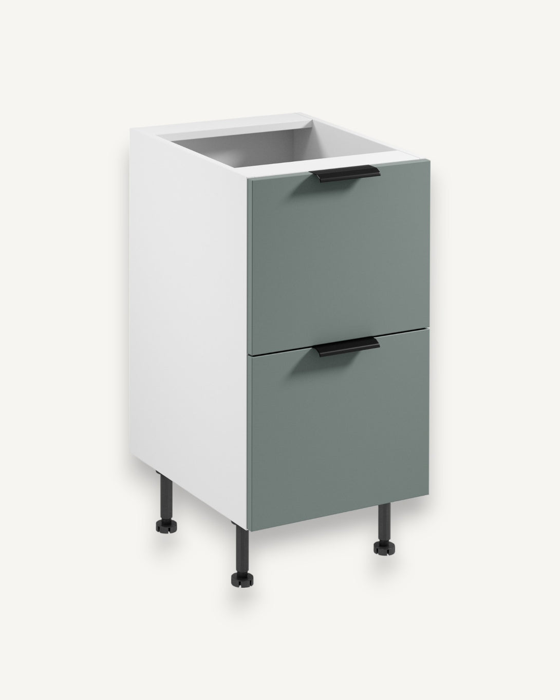 Unterschrank D45S2 AX - Sorento Weiß Grün - Modernes Design für Ihre Küchenmöbel. - ROYAL24_MARKT