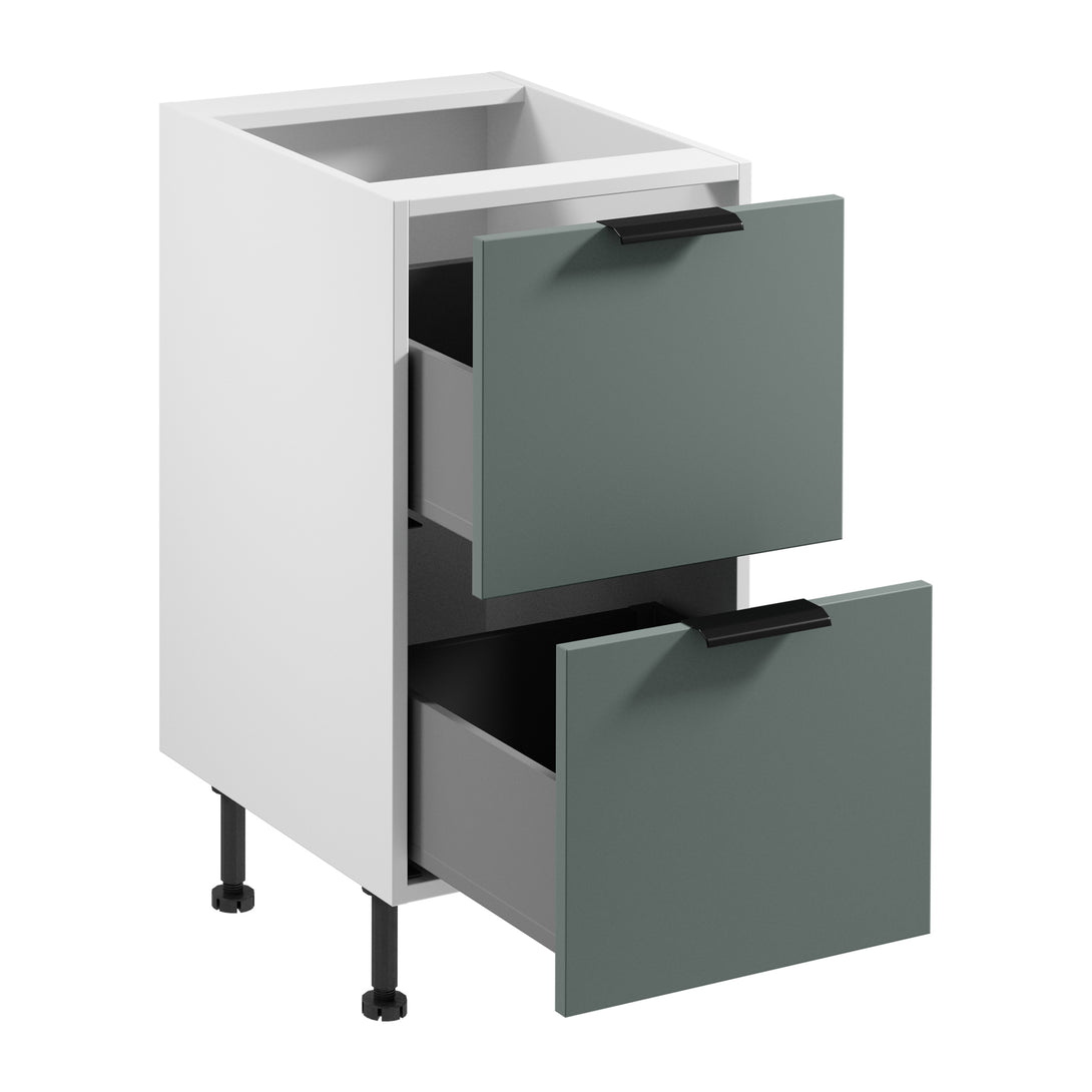 Unterschrank D45S2 AX - Sorento Weiß Grün - Modernes Design für Ihre Küchenmöbel. - ROYAL24_MARKT